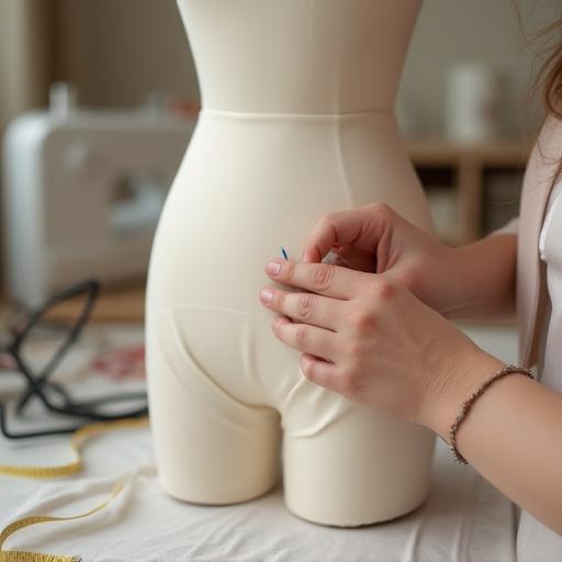 Seamstress altering dress